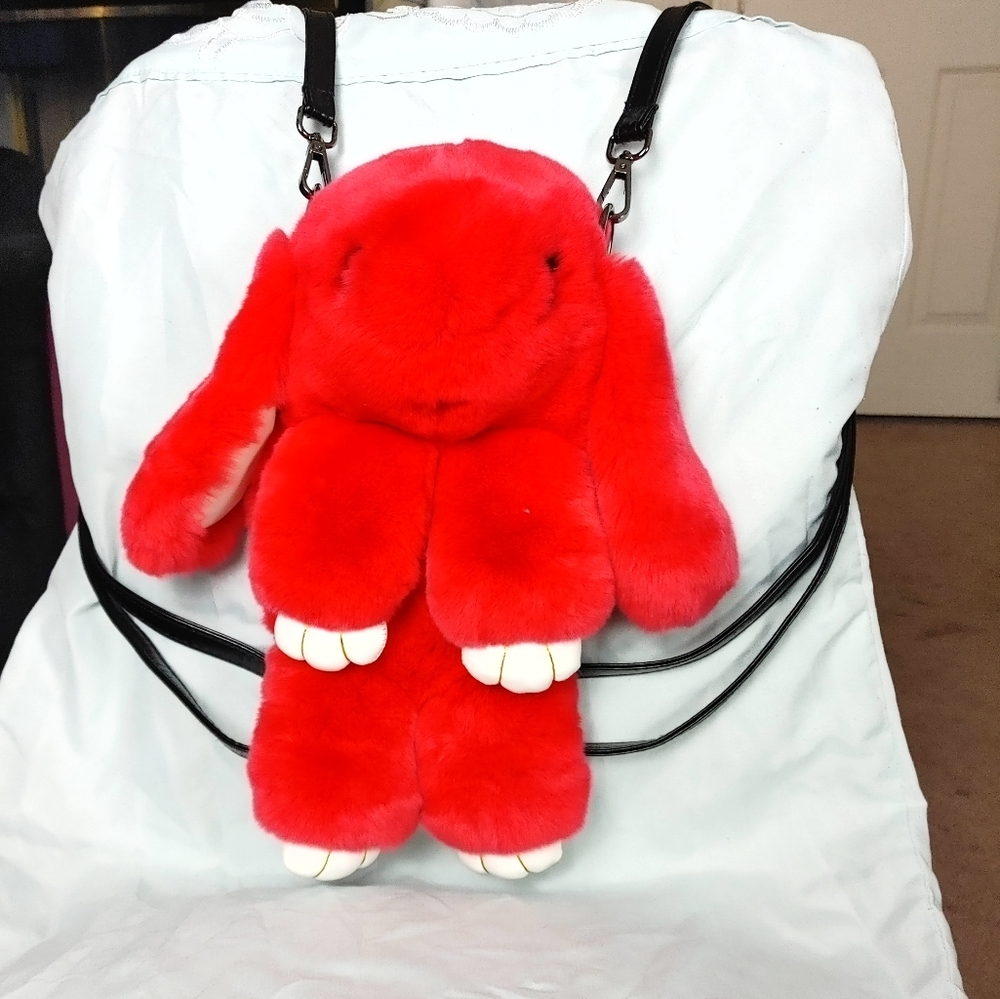 Rex rabbit fur Bunny backpack